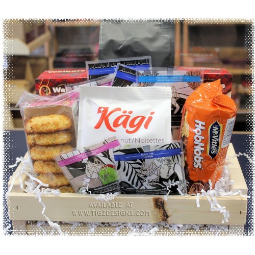 Afternoon Delights Gift Basket - Coffee, Tea & Cookies 